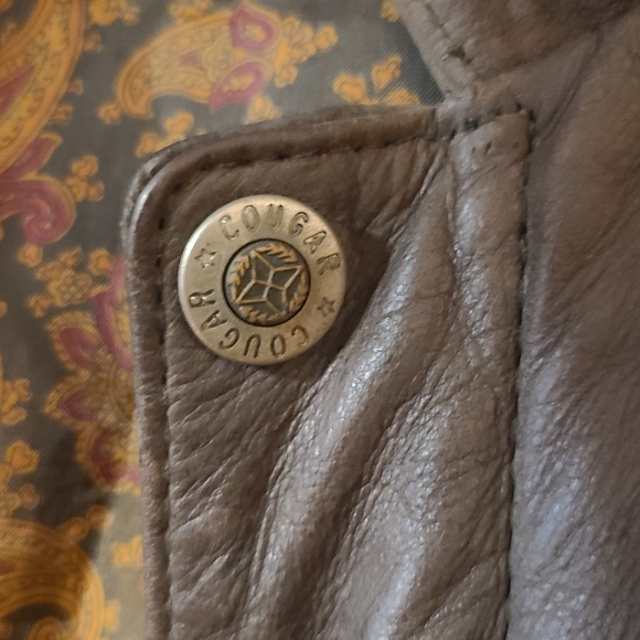 Vintage Cougar International Genuine Leather Bomber Jacket XL - Picture 6 of 9